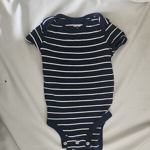 Carter's Striped Navy and White Bodysuit